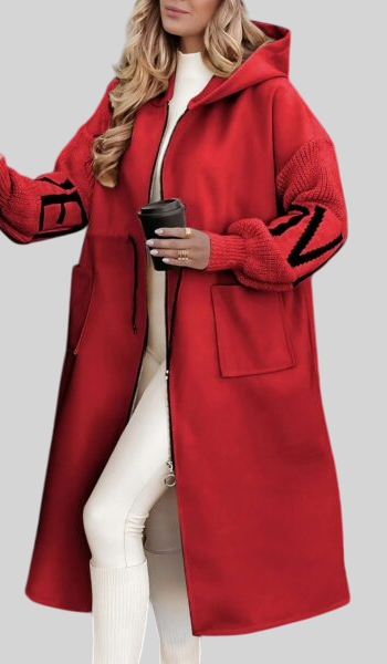 Elegant British Style Long Hooded Coat