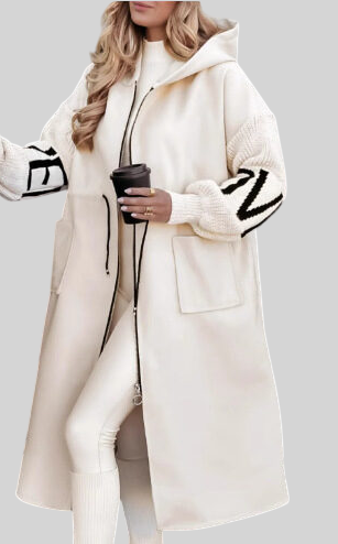 Elegant British Style Long Hooded Coat