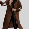 Elegant British Style Long Hooded Coat